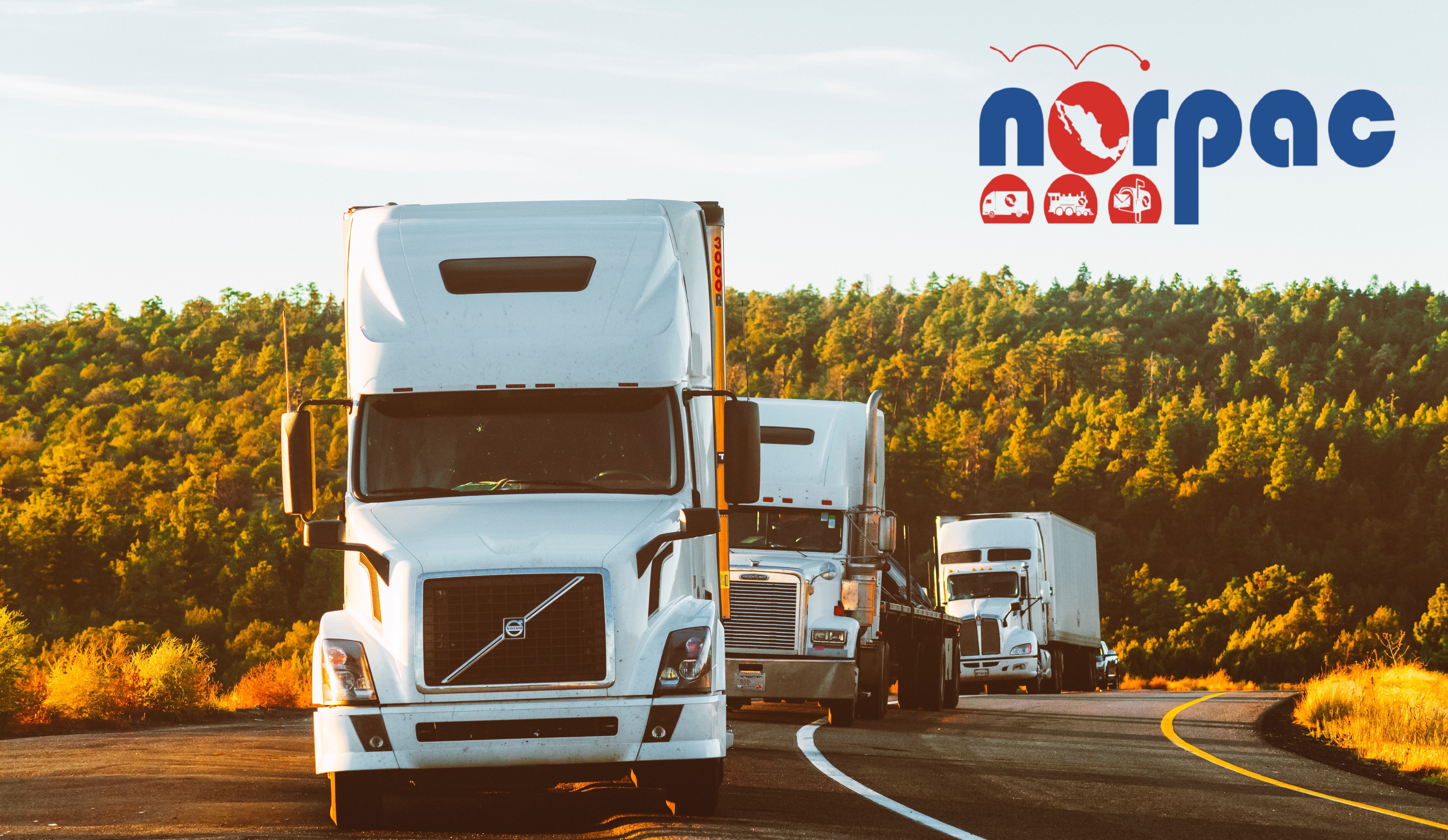 Convoy de camiones de carga